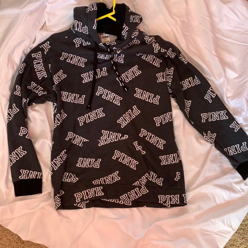 Victoria’s Secret pink hoodie with sherpa hood